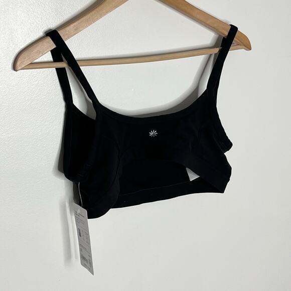 Athleta Salutation Square Neck Bra Womens Medium Black D DD Cups Activewear - Picture 6 of 8